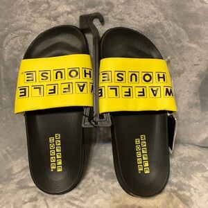 WAFFLE HOUSE FLIP FLOPS SANDALS SLIDES AMERICAN ROAD-TRIP